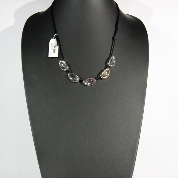 NWT J Jill Adjustable Sculpted Silver and Gold Tone Necklace - Picture 3 of 7